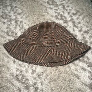 Brown Plaid Bucket Hat